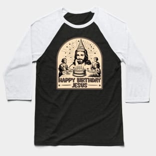 Happy Birthday Jesus // Vintage design Baseball T-Shirt